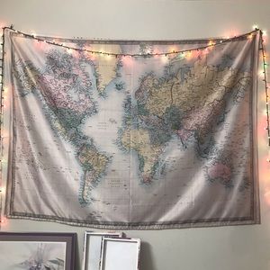 Ambesonne World Map Tapestry